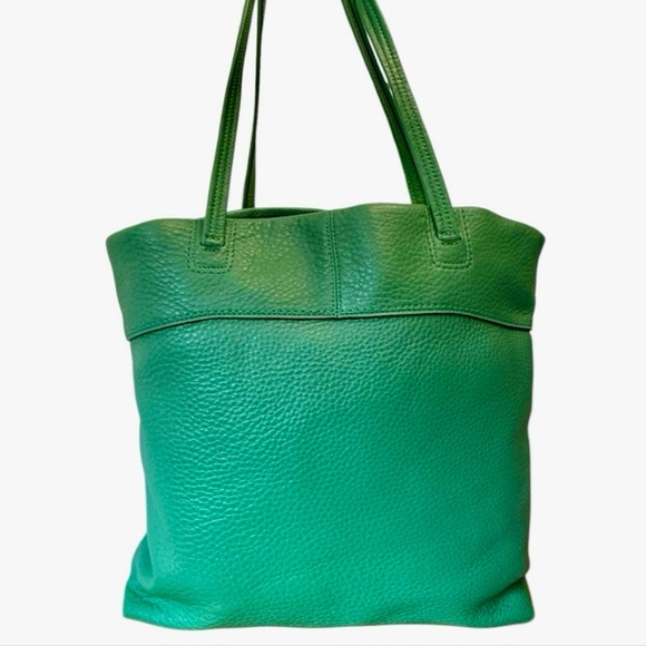 Coach Julia Op Art Perry Leather Tote Rare Green Colorway Authentic Large EUC - Picture 2 of 16